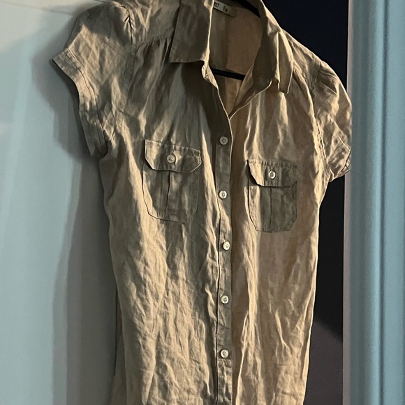 Old Navy Tops - Tan button down shirt